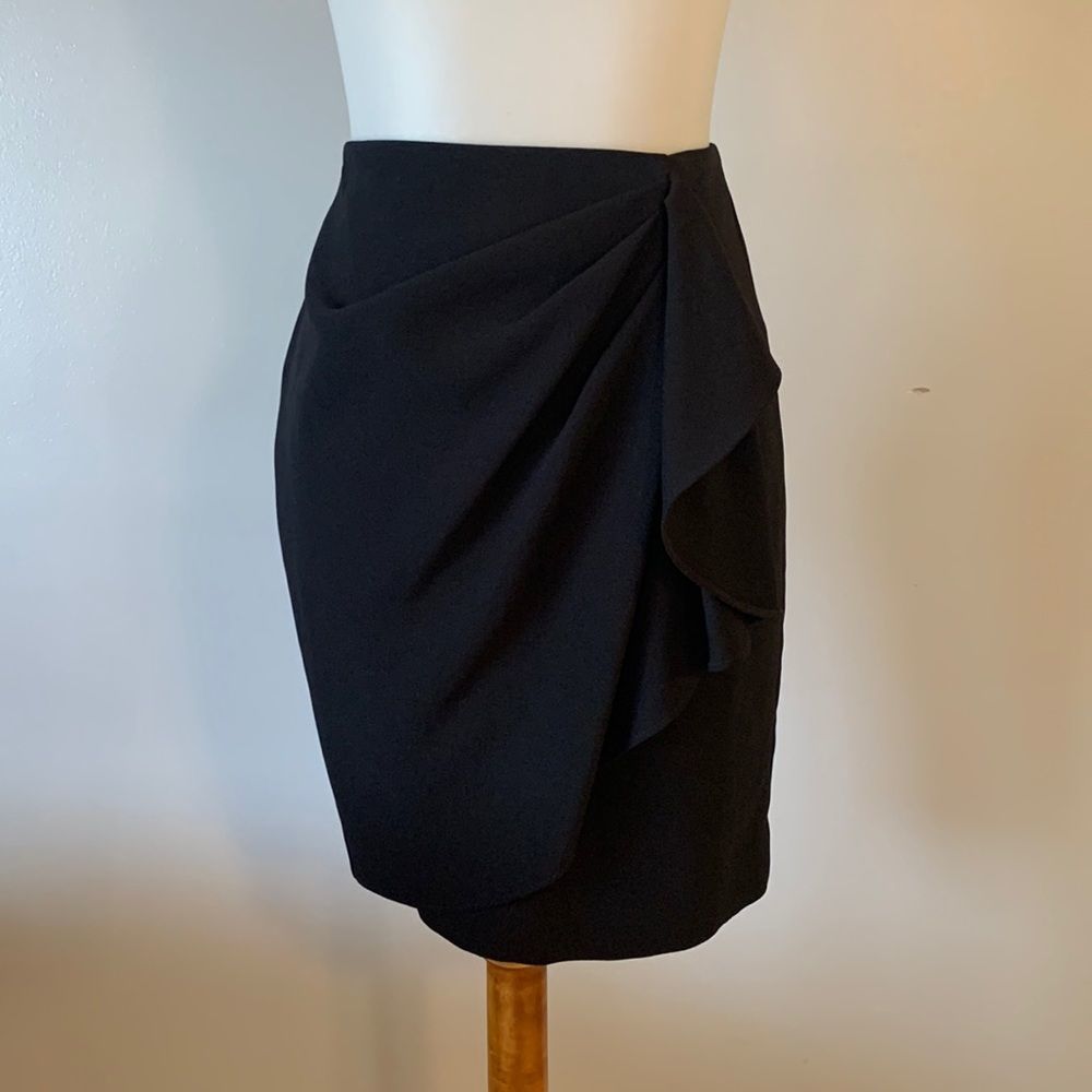[ZARA] Black Draped Skirt - Size Small